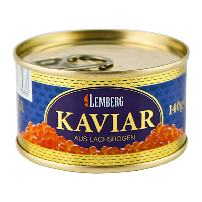 CAVIAR ROJO DE SALMON GORBUSHA LEMBERG, 140G (1040)