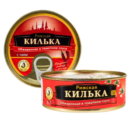 ESPADINES  FRITOS CON SALSA DE TOMATE PICANTE  brivais vilnis 240g