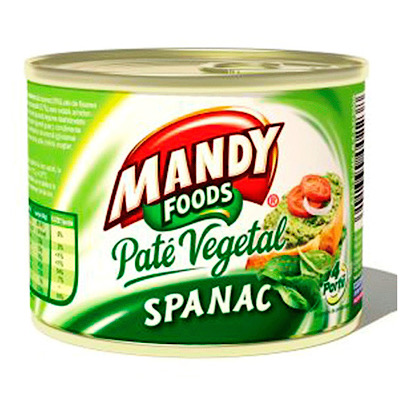 PATÉ VEGETAL con espinacas 200G Mandy