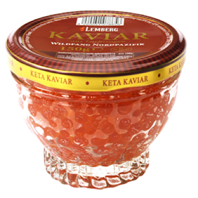 Caviar rojo de salmon Keta 150g cristal