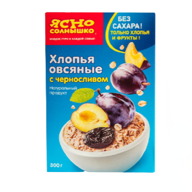 Copos de avena con ciruela 300G Copos de avena con ciruela 300G