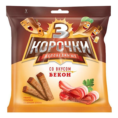 Tostaditos sabor becon 3korochki 100G