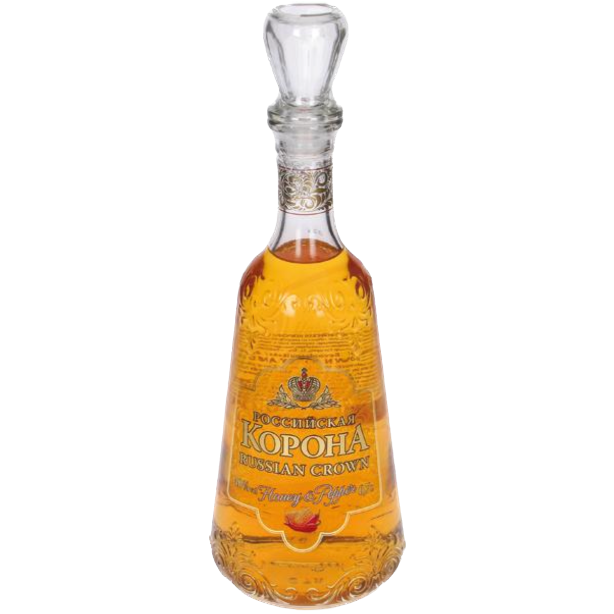 Vodka Rossiyskaya Korona miel y pimienta 0,7L (102)