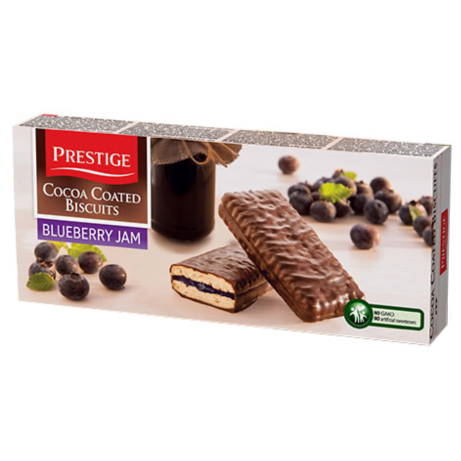 Galletas con arándanos recubiertas en chocolate Prestige 200g (1115)