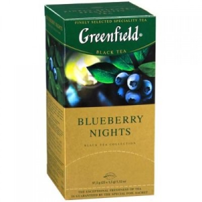 TE NEGRO BLUEBERRY NIGHTS 25*2g Greenfield
