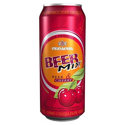 CERVEZA BEERMIX CON SABOR GUINDA 2.5%, 500ML