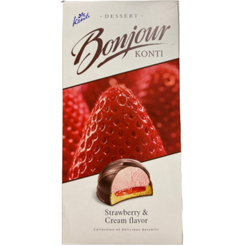 Postre “Bonjour” fresa y nata 232G (858)