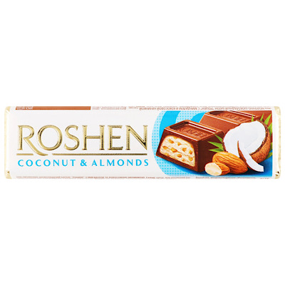 Barrita coco almendra Roshen 38G