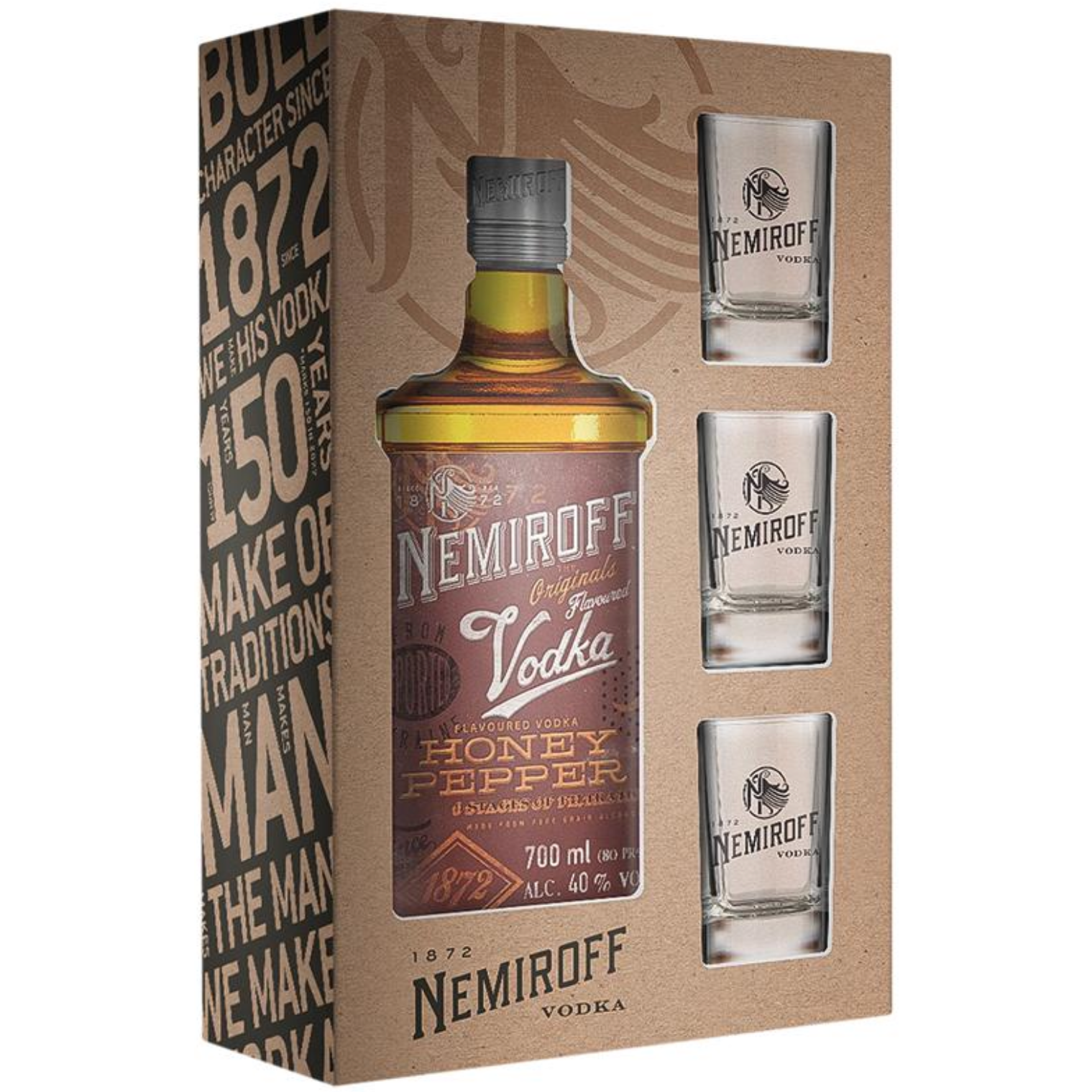 Set regalo miel con mienta 40% 0,7l