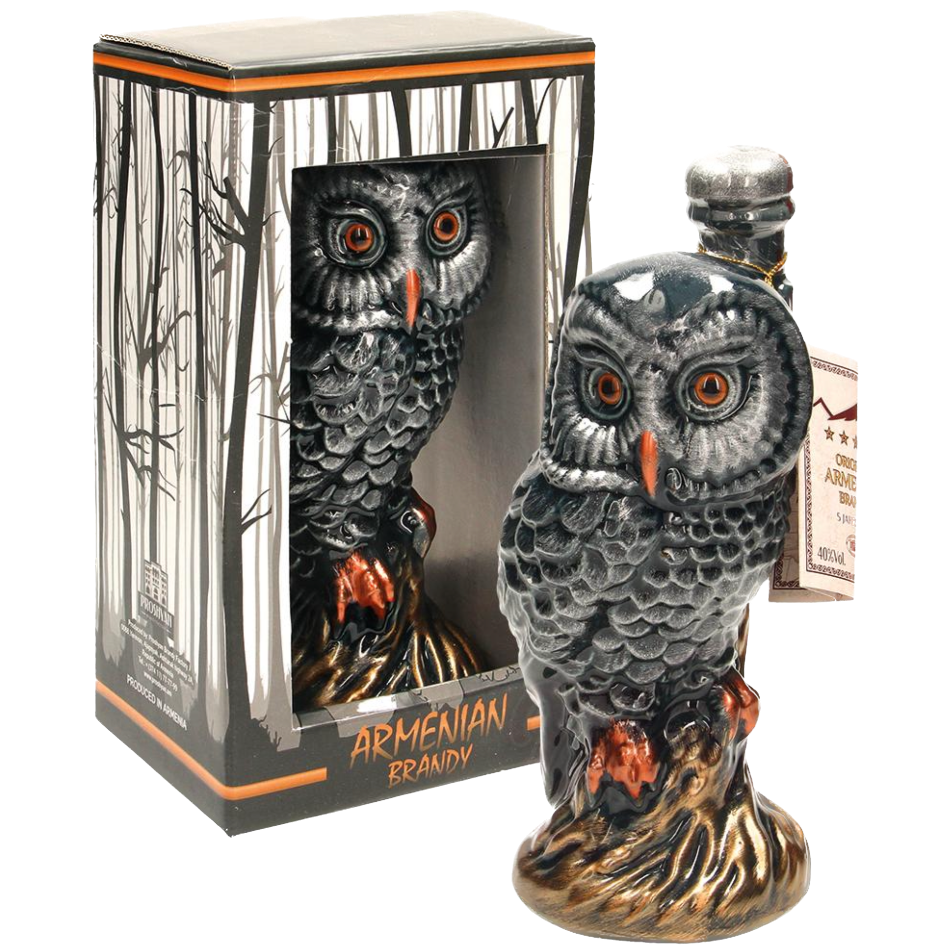 (13362) BRANDY Buho ceramica 40% 0,5L