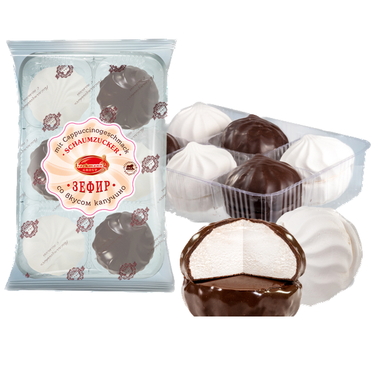 Zefir sabor capuchino glaseado LK 300G