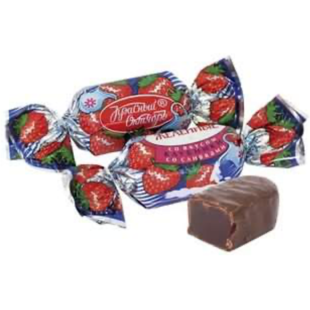 BOMBONES A GRANEL GELATINA CON FRESA KO 14,00/KG 200G