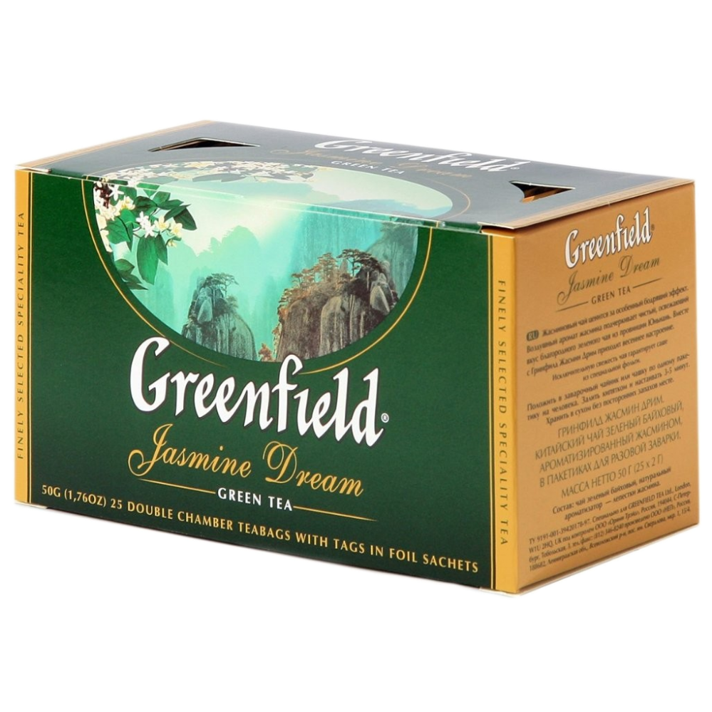 TE VERDE JASMINE DREAM GREENFIELD 25X2G