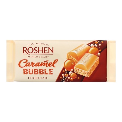 CHOCOLATE BLANCO CARAMEL BUBBLE 80G
