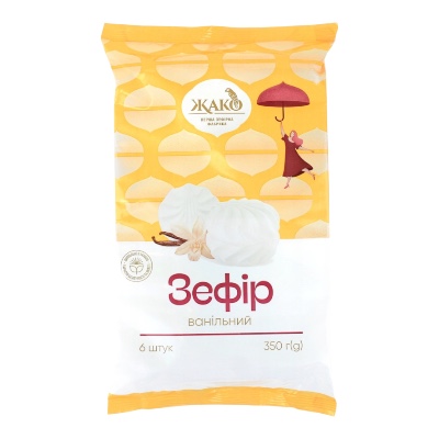 ZEFIR BLANCO CON VAINILLA JACO 350G