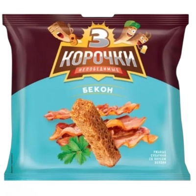 Tostaditos sabor bacon 3Korochki 100G