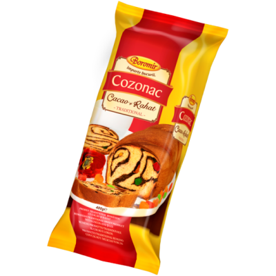 BIZCOCHO COZONAC CON CACAO Y RAHAT BOROMIR 400G