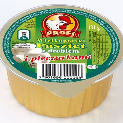 PATE DE POLLO CON CHAMPIÑONES PROFI, 131G