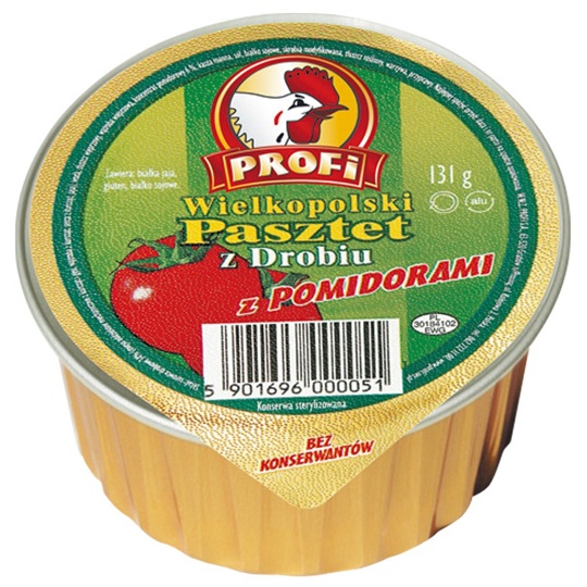 PATE DE POLLO CON TOMATE PROFI, 131G